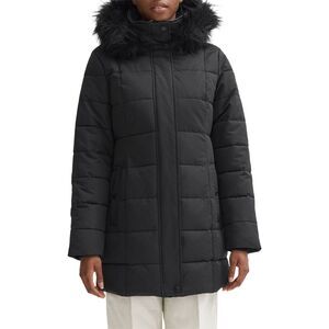Noize Womens Hailey Faux Fur-Trimmed Parka X-Small Black - NWT $239